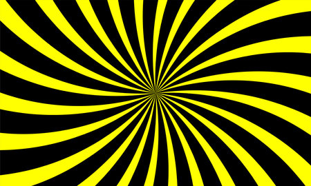 yellow and black starburst, Radial, radiating lines  Sunburst pattern, vector illustration
