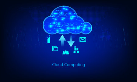 Cloud computing technology concept, vector illustrationのイラスト素材