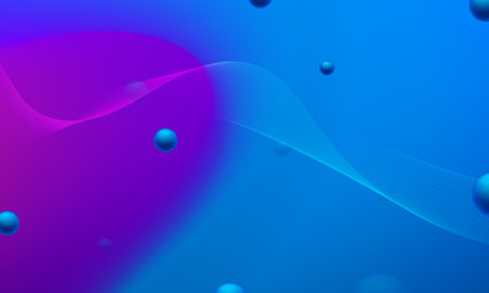 Abstract background line blue waves Vector illustration for your design.