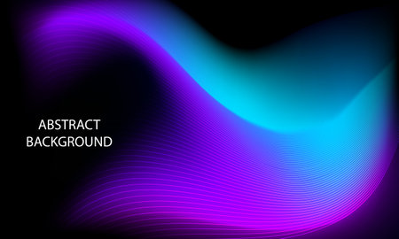 Abstract background with blue and purple wavy lines. Vector illustrationのイラスト素材