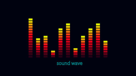 Abstract Sound Wave Digital Frequency wavelength graphic design Illustration