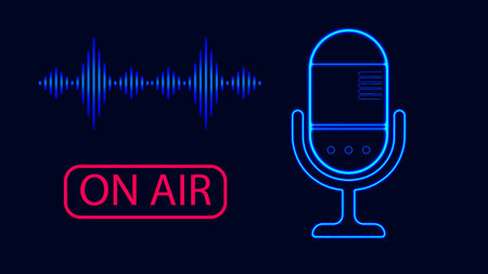 Abstract Sound Wave Blue Digital Frequency wavelength graphic design Vector Illustrationのイラスト素材