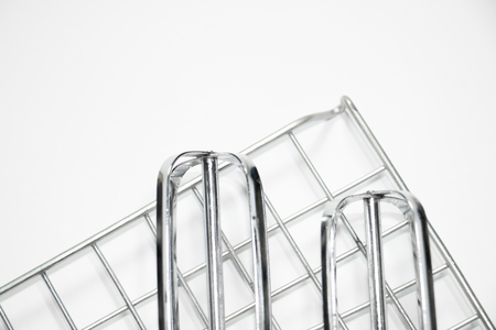 steel grid for grill and Kitchen mixer isolated on white background.の写真素材