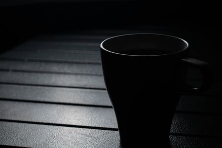 tea cup on the tableの写真素材