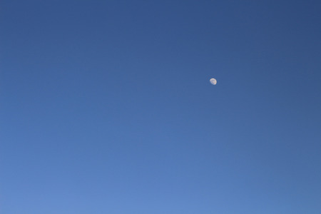 Moon in the Blue Sky