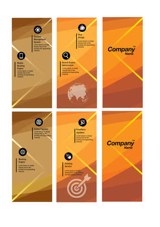 Abstract Orange Flyer Logo Templateのイラスト素材