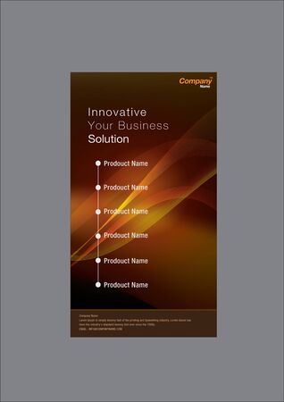 Abstract Orange Flyer Templateのイラスト素材