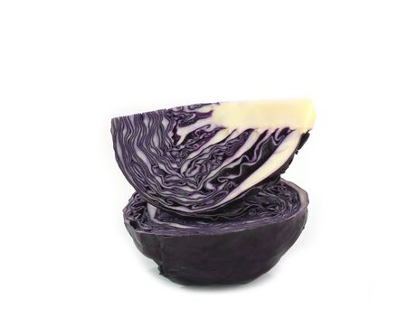 red cabbage on white backgroundの写真素材