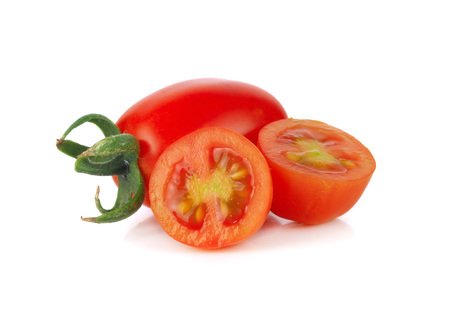 red tomato isolate on white backgroundの写真素材