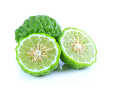 Bergamot isolated white background.の写真素材