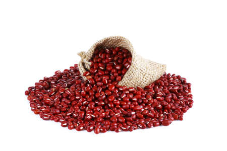 Red beans isolated on white backgroundの写真素材