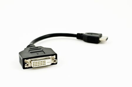 HDMI-DVI connector, isolated on white background