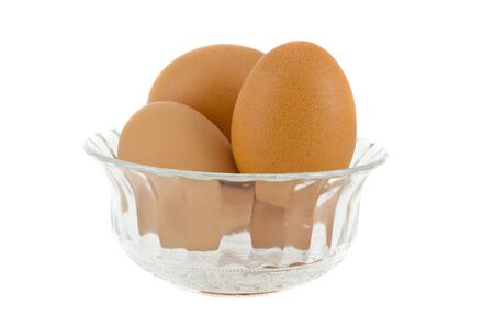  eggs isolated on a white background.の写真素材