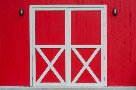 Red doorの写真素材