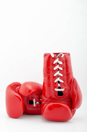 Boxing gloves with white blackgroundの写真素材