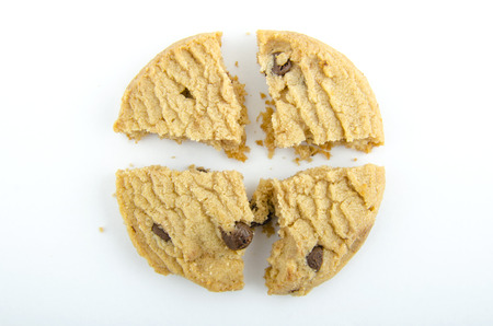 Chocolate Chip Cookie with a Bite Taken Out
