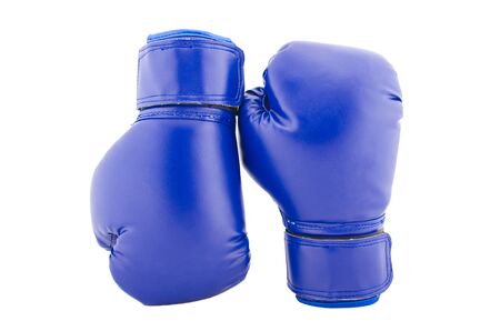 boxing gloves isolated on whiteの写真素材