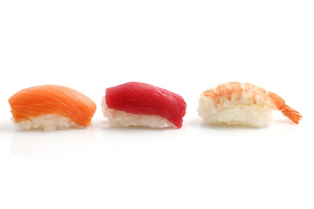 sushi isolated in white backgroundの写真素材