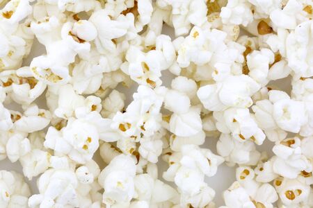 popcorn isolated in white backgroundの写真素材