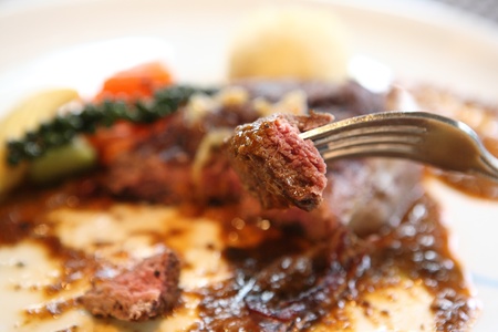 Filet mignon beef steakの写真素材