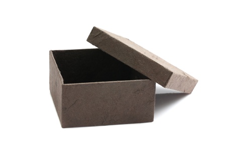 Brown cardboard isolated in white background