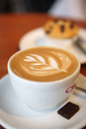 coffee on wood background