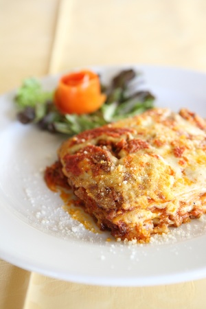 Meat and Cheese Lasagna の写真素材
