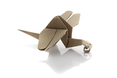 Origami dragonfly by recycle papercraftの写真素材