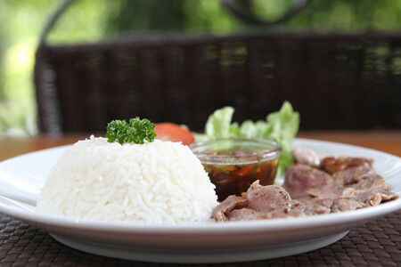 rice with roasted pork