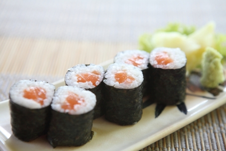 Salmon Maki sushi の写真素材