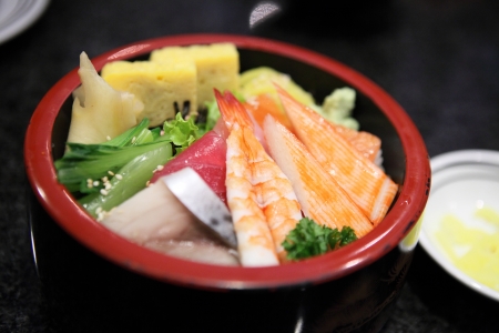 Sushi on riceの写真素材