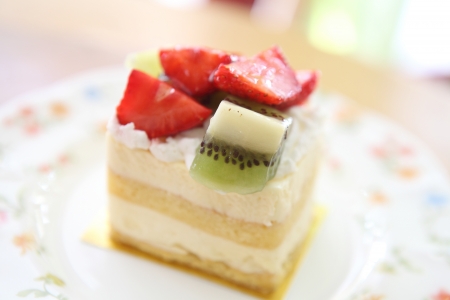 colorful fruit cake の写真素材