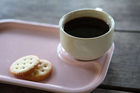 coffee on wood background