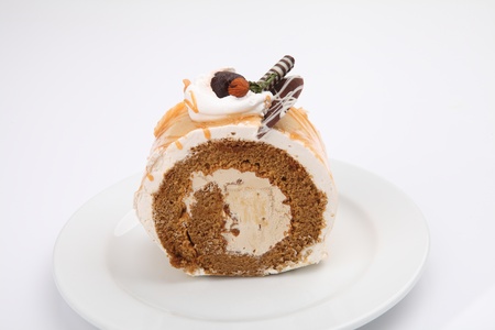 coffee roll cakeの写真素材
