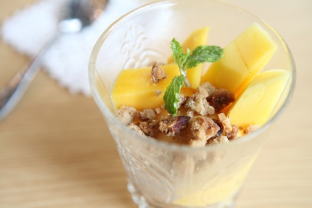 Mango ice cream の写真素材