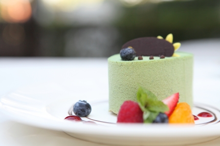 green tea cakeの写真素材
