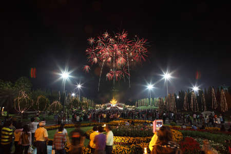 fireworks in new year holiday anniversaryの写真素材