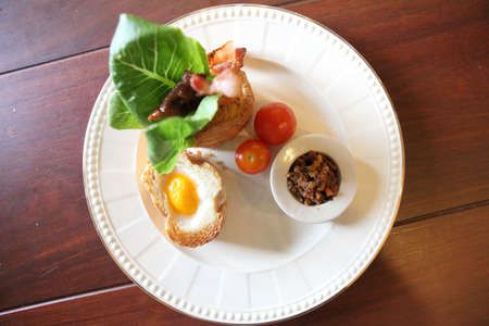 egg baguetteの写真素材