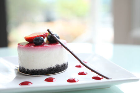 Strawberry mousse cakeの写真素材