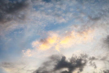 Blue sky in sunset