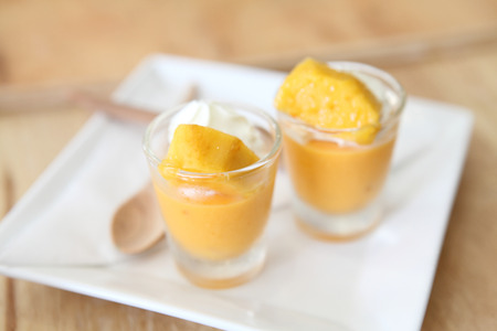 Mango puddingの写真素材