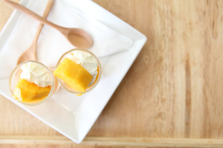 Mango puddingの写真素材