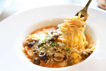 spaghetti beef stewの写真素材