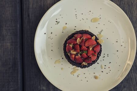 strawberry tartの写真素材