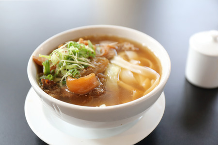 beef noodles with soup