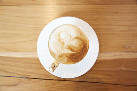 coffee on wood background