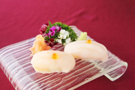 scallop sushiの写真素材