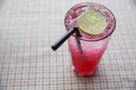 strawberry sodaの写真素材