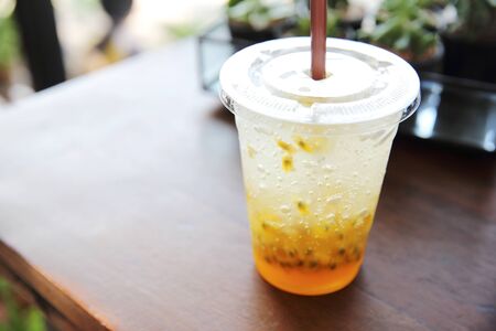 Passionfruit juiceの写真素材