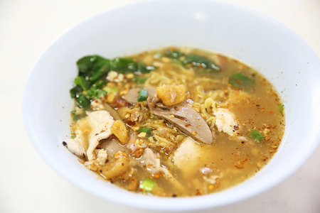Thai food Tom yum noodle in Thai style